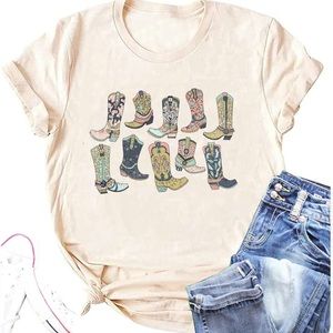 Cowgirl Boots Tshirt - size small